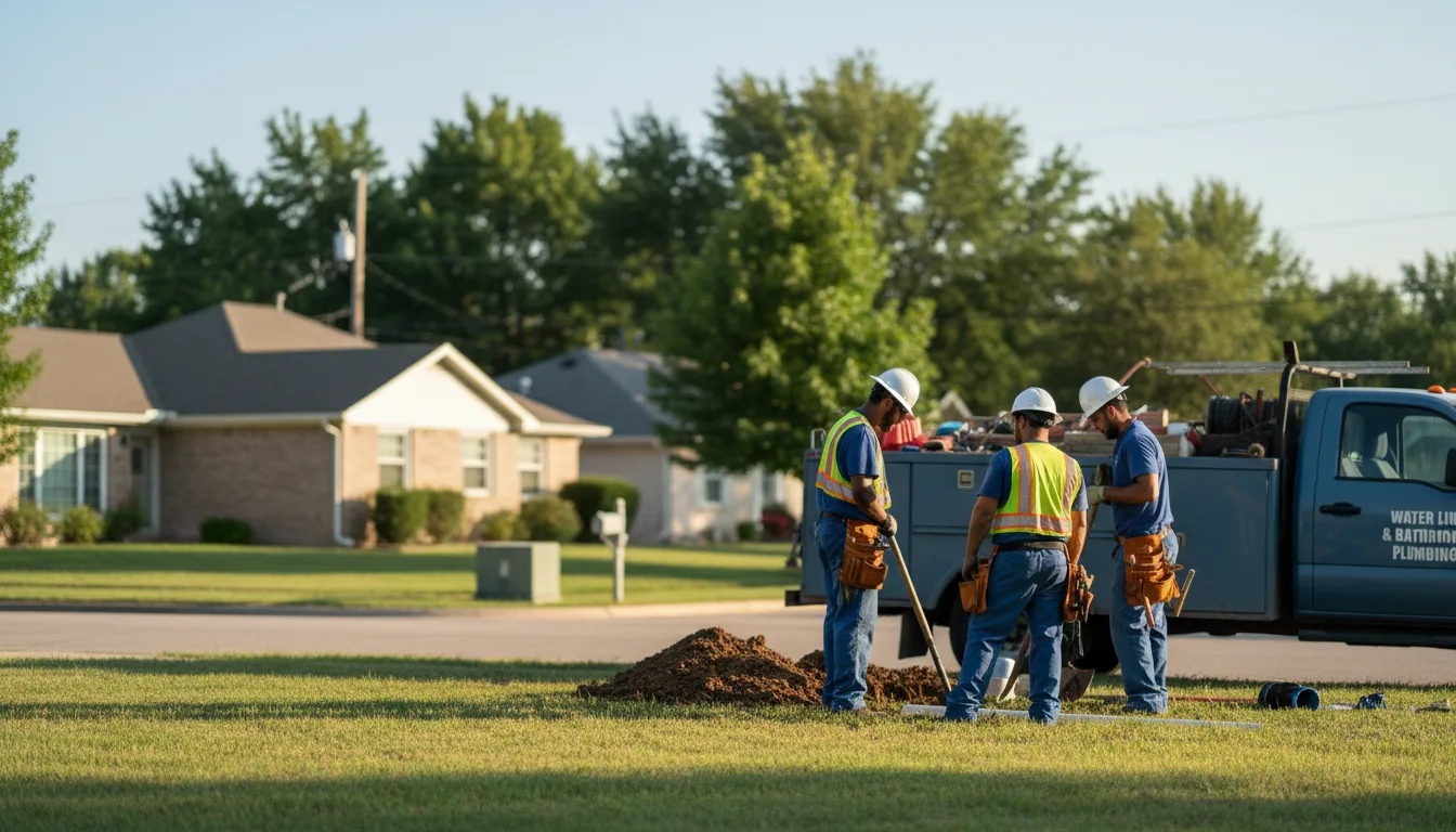 Residential water line and bathroom plumbing service in Kent, PA